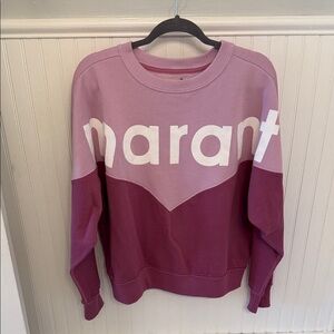 Isabel Marant Two-Tone Pink Logo Sweatshirt